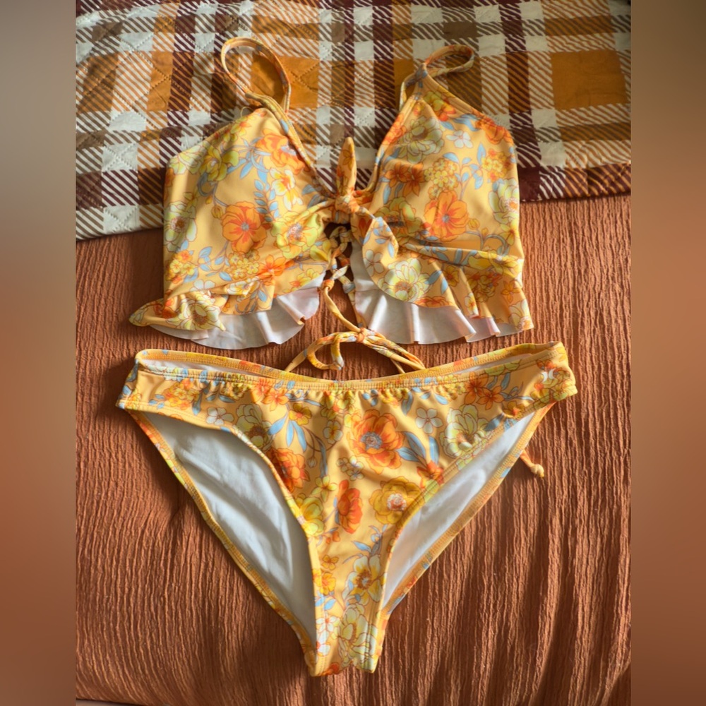 Hurley Yellow Floral Bikini